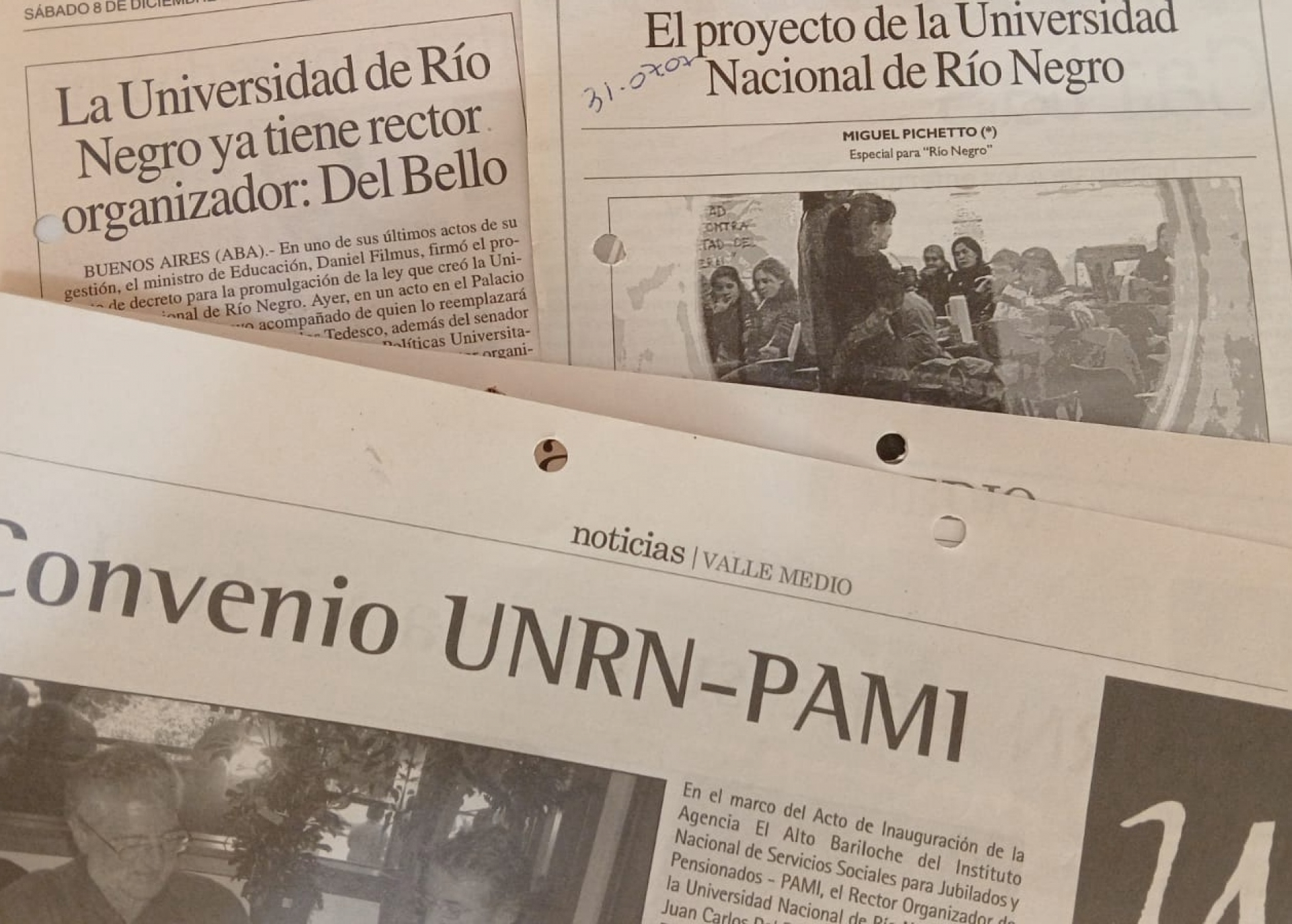Se creó el Archivo General Histórico de la Universidad Nacional de Río Negro